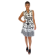 Φόρεμα κοντό rayon boho αμάνικο